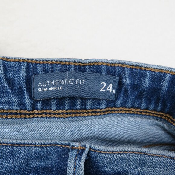 J Jill Jeans Size 24 Regular Slim Ankle‎ Iconic Medium Wash Cotton Stretch - Picture 6 of 13